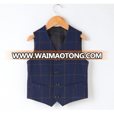 Latest Design high quality formal boy suit vest